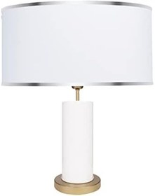 Resim MİNİMAL E-TİCARET & BİLGİ TEKNOLOJİLERİ Maxi Beyaz - Gold Abajur (Beyaz) 