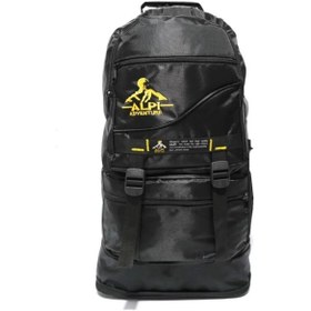 Resim Alpı Adventure Dağcı Siyah Renk Körüklü Sırt Çantası 55 L + 5 L Siyah 