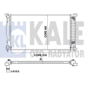 Resim KALE 352900 Su Radyatoru (Audi A4 1.6 2.0 1.8T 01-09 Exeo 09-14 ) Avj - Amb - Alt - Bex - Bfb ) Otomatik (WK253683) 