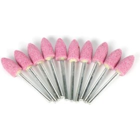 Resim Spibicyy 10 Adet Aşındırıcı Monte Taş Dremel Aksesuarları Taşlama Taşı Tekerlek Kafası Dremel Döner Aletler Kurşun Şeklinde Pembe (Yurt Dışından) 