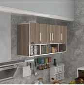 Resim Kenzlife hazır mutfak severus crd 060*120*32 mutfak banyo dolabı kapaklı raflı 