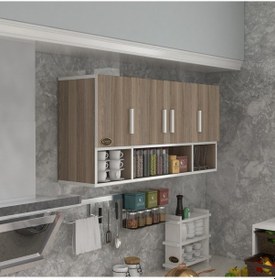 Resim Kenzlife hazır mutfak severus crd 060*120*32 mutfak banyo dolabı kapaklı raflı 