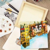 Resim 6 adet 20cm x 20cmlik Ahşap Tepsi Seti, DIY El Sanatları, Boyama, Boyama, 3D Bulmacalar ve Sanat Projeleri için Mükemmel, Ev Dekoru için İdeal. 