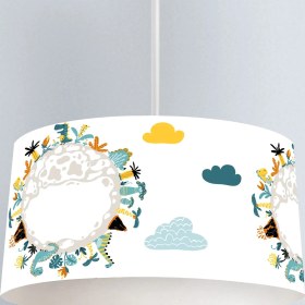 Resim instababyrooms Çocuk Odası Dijital Baskılı Dekoratif Sarkıt Avize Model 1404 