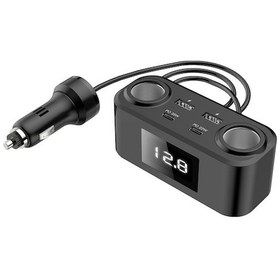 Resim 100w Araba Şarj Aleti, 4 Usb Pd+qc Hızlı Şarj + 2 Sigara Çakmaklı Port, Voltaj Tespiti, Siyah 