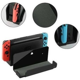 Resim Flybuy Nintendo Switch Dock İçin Yüzer Akrilik Tutucu, Siyah, Montajlı Duvar Rafı, Kablo Düzenleyici 