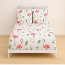 Resim Desenli Çift Kişilik Lastikli Battal 180 X 200 Çarşaf Ve 2 Adet Yastık Kılıfı Pembe 