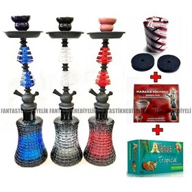 Resim Orta Boy Kutulu İthal Nargile Seti Full İçimlik Set 55Cm (200114818) 