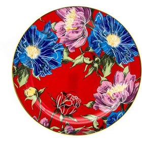 Resim Marianna Flower Kırmızı Cam Servis Tabağı 3'lü 