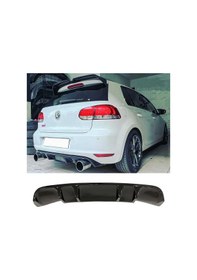 Resim Vw Golf 6 Rieger Difüzör Difizör Plastik Parlak Siyah 2008 2009 2010 2011 2012 Arka-difizör-bodykit-ek 