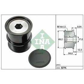 Resim Ford Alternatör Kasnagı - Cv6t 10300 - İna 535 0284 10 