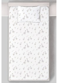 Resim Organik Tek Kişilik Lastikli Çarşaf Seti - Huzurlu Kanatlar Renkli 