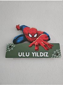Resim Spider Man Temalı Kişiye Özel Led Işıklı İsimlik 