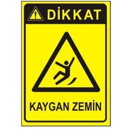 Resim AYOSNETSAĞLIK KAYGAN ZEMİN UYARI PANOSU PVC KAPLAMALI A4 BOYUTTA 