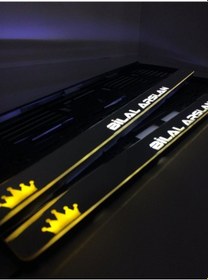 Resim Appcity Isme Özel Krom Lüx Işikli Plakalik (Lüx Metalik Gri Zemin 310841176 