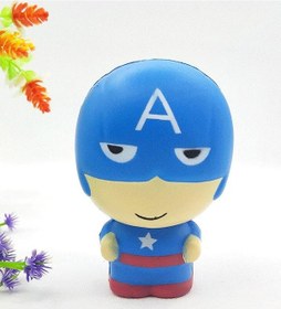 Resim Marvel Hero Kaptan Amerika Squishy. Büyük Boy 10 Cm Sukuşi 