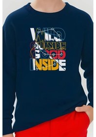 Resim Panios Kids 3'lü Crazy City-scotter-ınside Baskılı Erkek Çocuk Sweatshirt Çok Renkli 