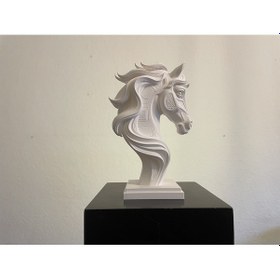 Resim At Büstü Figürü 15 Cm Pla Masaüstü Heykel Modern Ev Ofis Aksesuarı Hediyelik Biblo 