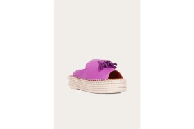 Resim Bueno Shoes Lila Deri Kadın Dolgu Topuklu Terlik 