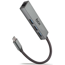 Resim Type-C USB 3.0 Gigabit Ethernet 3 Portlu Çoklayıcı Hub 