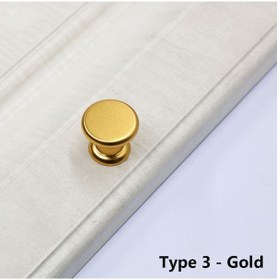 Resim 5 Adet Kapı Kolu Kapı Topuzu Tip 3 - Altın Tip 3 - Altın 