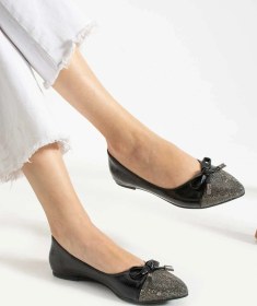 Resim Bestello Fiyonklu Kauçuk Taban Babet 331-1453 Kadın Babet Siyah 