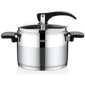 Resim Enio Klasik Düdüklü Tencere 4 Lt. Gümüş - Siyah 