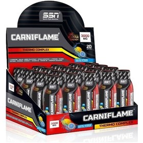 Resim SSN Sports Style Nutrition SSN Carniflame 3000 mg 20 Shot L-Karnitin Termojenik Kilo 