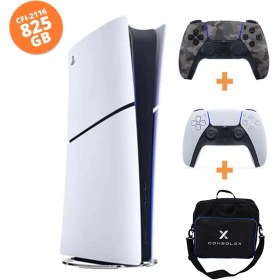 Resim Sony PlayStation 5 Slim Dijital 825GB (CFI-2116) + Gray Camouflage Kol + ConsoleX Çantalı 
