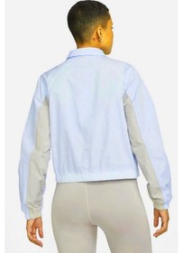 Resim Nike Jordan Flight Woven Blue Jacket Loose Fit Bol Kesim Kısa Kadın Ceket Mavi 