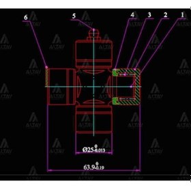 Resim Esse Otomotiv Carry 98-01 Vitara Jimny Pajero İstoz Mafsal 64Mm X 25Mm Dıştan Segman - MHR-10393 - GUS-7 