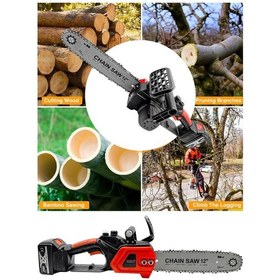 Resim 58v5 30 Cm Palalı Şarjlı Ağaç Kesme Hızar Bıçkı Testere Dal Budama Makinesi 