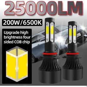 Resim Xuweiwei 9005 Hb3 Ampul Super Parlak 6000k 25000lm Cob Chip Beyaz Işık Canbus Hatasız Direkt Takma 2li 