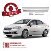 Resim intakrom Fiat Linea Krom Cam Çıtası 8 Parça 2012 ve Üzeri 