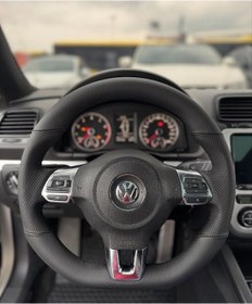 Resim Volkswagen Scirocco 2015 Araca Özel Direksiyon Kılıfı Açıklamayı Siyah 