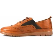 Resim Ernas 44 Soft Deri Lastik Bağlı Oxford Casual Kadın Iş Ayakkabı 