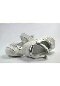 Resim Ozgencshoes Bayrak Beyaz Deri Fiyonklu Ortopedik Ilkadım Kız Bebek Ayakkabı Beyaz 