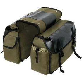 Resim Padalink Motosiklet Arka Sırt Çantası, Bisiklet Yedek Çantası, Kanvas Malzeme, Asker Yeşili, 42x34x4cm, 600g, Honda/royal Enfield/suzuki Uyumlu Yeşil 