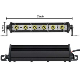 Resim Boostzone 18W 17cm Düz Tek Sıra Üniversal Delici Sis Lambası Led Bar 