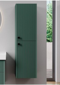 Resim Denko Marsilya 40 Cm Beyoğlu Yeşil Banyo Çamaşır Boy Dolabı Antrasit 