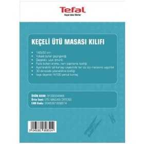 Resim Tefal Ütü Masası Bezi Pamuk Keçeli 140 x 52 