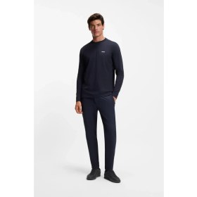 Resim Boss Erkek Düz Taban Deri Rahat Yuvarlak Burun Bağlamalı Siyah Sneaker 50552890-005 