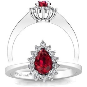 Resim 0,60 Karat Pırlantalı Yakut Yüzük (464657012) 