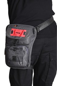 Resim ÇÇS ÇÇS 31281 Motorcu Bacak Ve Bel Çantası – Su Geçirmez, Çok Gözlü, Ayarlanabilir Askılı gri 