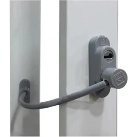 Resim Penkid Çelik Halatlı Kablolu Pvc Pencere Emniyet Çocuk Güvenlik Kilidi 5 Adet (Gri) 