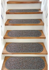 Resim Kapsüle Bukle Halıdan Ekonomik Basamak Ve Merdiven Paspası - Kahve / Adet Olarak Satılır Kahverengi Siyah 