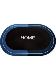 Resim Su Emici Banyo Paspası Kaymaz Tabanlı Oval 50x70 Siyah 