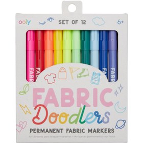 Resim Ooly Fabric Doodlers 12’li Kumaş Boya Kalemi - Ana Renkler / 6 YAŞ VE ÜZERİ 