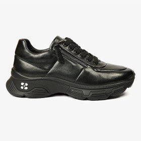 Resim Greyder 59122 Kadın Siyah Hakiki Deri Sneaker Ayakkabı-735 Siyah 