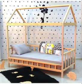 Resim Markaawm Markaawm Luxury Montessori Karyola Ahşap Yatak Çocuk Bebek Yatak 